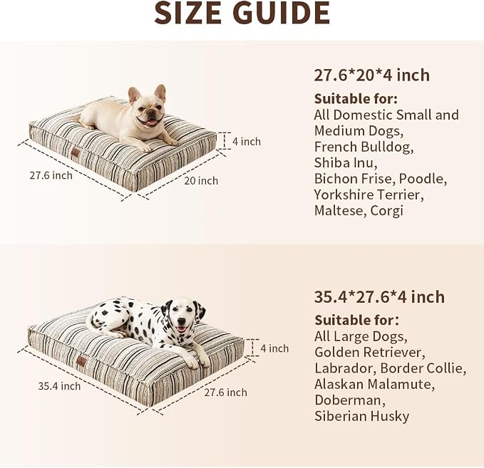 SOMAHE 4 Inch Orthopedic Dog Bed for Crate, 27 x 20 Inch, Black Chenille | Washable Removable Cover, Waterproof Inner Liner, Non-Slip Bottom, Orthopedic Dog Crate Mattress for Medium & Large Dogs - Image 3