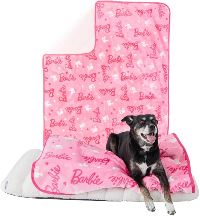 Barbie Waterproof Dog Bed Cover, Large 40x50 Pet Blanket for Furniture Bed Couch Sofa, (Officially Licensed) by Franco by Franco