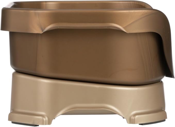 Neater Pet Brands Neater Feeder Deluxe Mess Proof Dog Bowls Elevated for Small Dogs Under 19 lbs, Made in USA, No Spill Raised Dog Food Bowl Stand Feeding Station, Food and Water Bowl Set, Bronze - Image 8