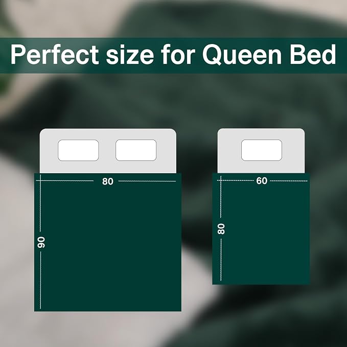 Waterproof Queen Size Blanket for Bed 60''x80'', 3 Layer Lightweight and Stain Proof Bed Blanket Water Proof & Dogs, Blankets Waterproof - Sherpa Cover Mattress Protector(Emerald Green) - Image 3
