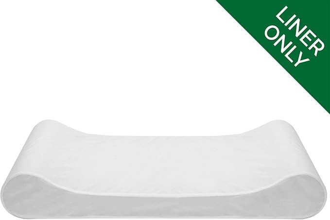 Furhaven Dog Bed Liner Water-Resistant Contour Luxe Lounger Foam Mattress Protector Cover - White, Large - Image 2