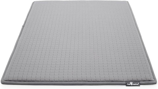 Paw Inspired Cooling Orthopedic Crate Pad, 35x22 Inch, Gray | Medium/Large Size Washable Memory Foam Mat for Dogs and Cats, Fits 36 Inch Kennel by HOME