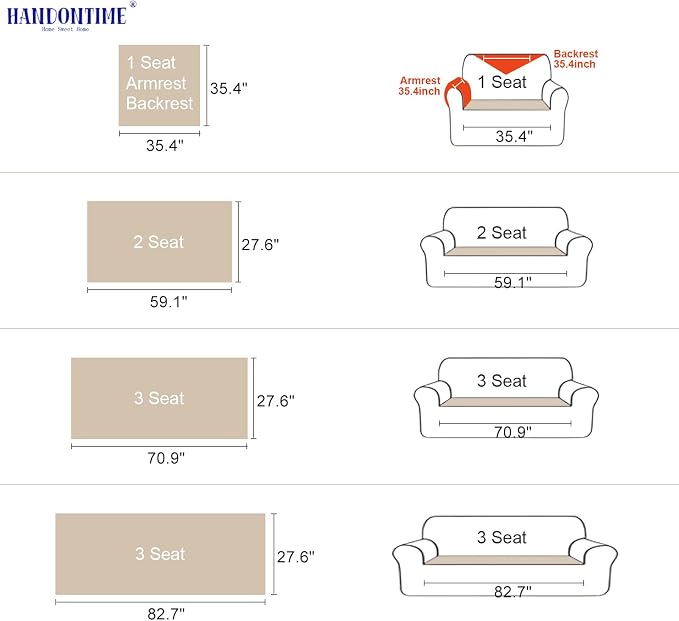 HANDONTIME Boho Couch Cushion Covers for Dogs Plush Couch Cover Washable Non-Slip Dog Sofa Cover Pet Couch Protector Fuzzy Geometric Sofa Slipcovers Dog Mat for Sofa and Couches(Beige, 27.6" x 59.1") - Image 6