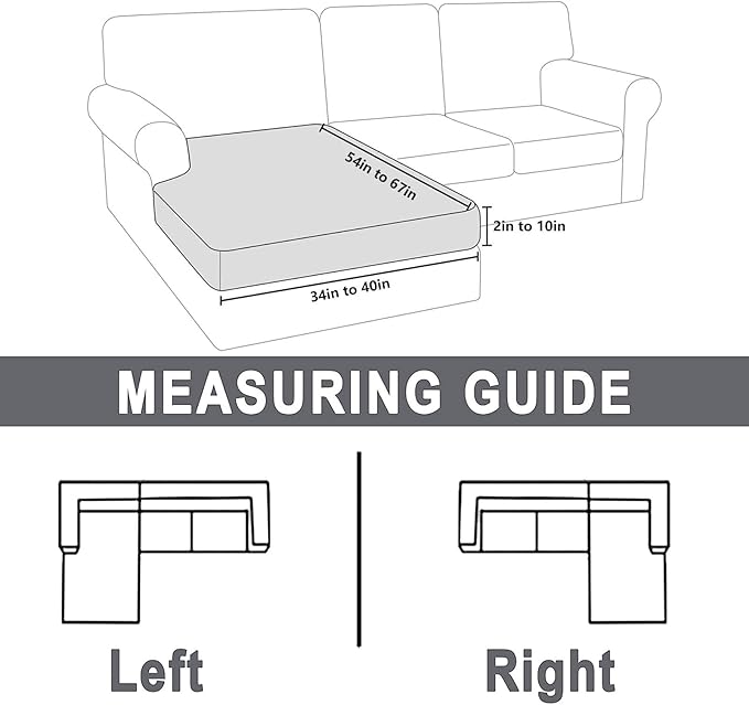 hyha Velvet Couch Cushion Covers, Sofa Covers for Cushion Couch Washable | Soft Plush Sofa Slipcover, Elastic Bottom, Non-Slip Wear Resistant Furniture Protector, Ideal For Pets & Kids, Chaise - Image 6