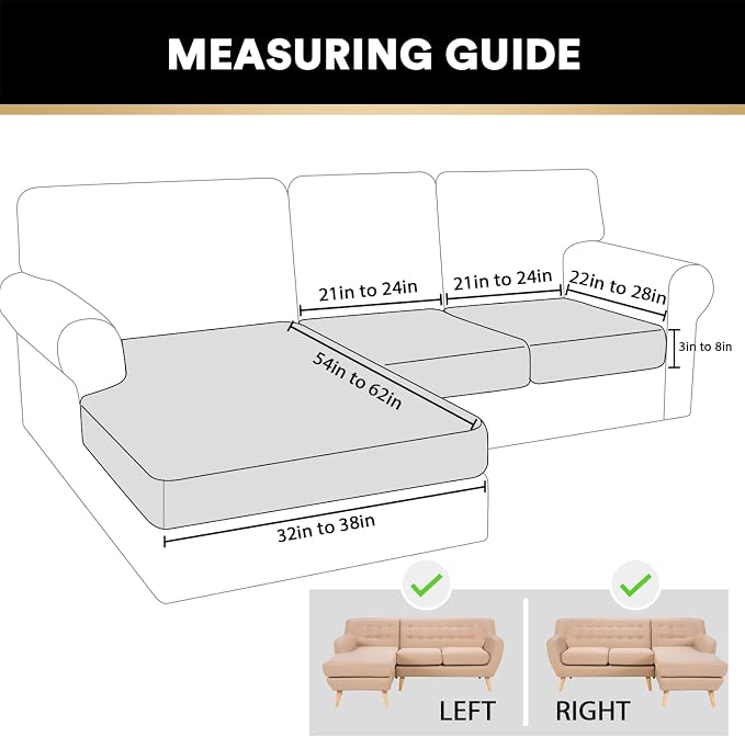 PrinceDeco Sectional Couch Covers 3 Pieces Velvet Sofa Covers L Shape Soft Couch Covers for Sectional Sofa Corner Sofa Cover Couch Cover for Dogs Washable (2 Seater + 1 Chaise,Camel) - Image 2