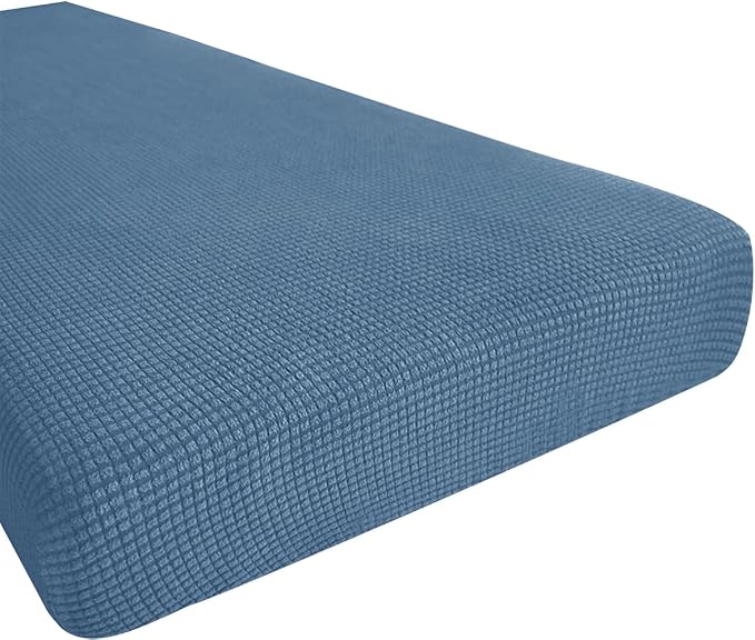 Hokway Couch Cushion Covers Stretch Cushion Covers Sofa Seat Cushion Slipcover Cushion Protector(DenimBlue, Medium) by Hokway
