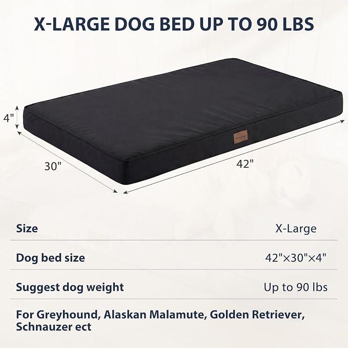 BFPETHOME Outdoor Waterproof Dog Bed for Large Dogs, Washable Cover, 42" | Outdoor & Indoor Use, Waterproof, For Medium, Large, Extra Large Dogs, Orthopedic, Egg Crate Foam, Up to 90 lbs - Image 4