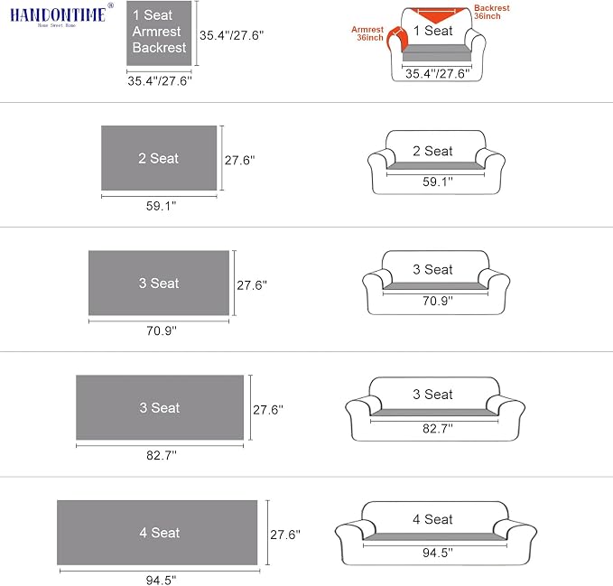 HANDONTIME Pet Couch Cover Fuzzy Sofa Covers for Pets, Couch Covers for Dogs, Washable Dog Sofa Cover Protector, Jacquard Fuzzy Non Slip Cushion Slipcover Pet Friendly (Grey, 27.6" x 70.9") - Image 5