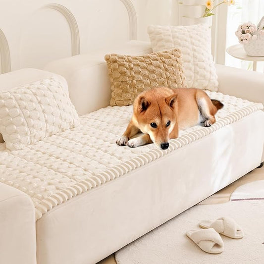 Plush Pet Sofa Covers Dogs Washable Non slip Couch Protector Cushion Cover | Dog friendly scratch-proof sofa protector fits I-shape armchair,loveseat,recliner,sectional couch pads by GumfolkBrandFlagship