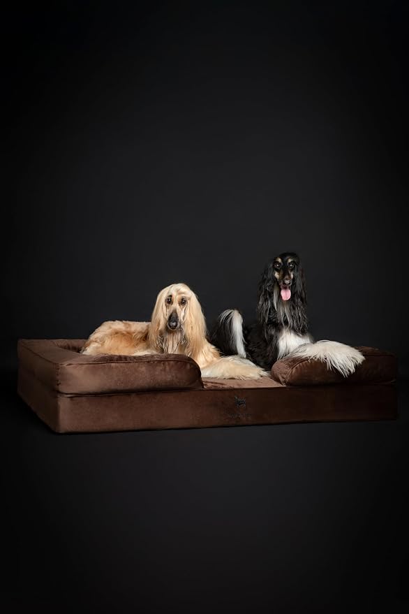 NOAH & PAW Giant Dog Bed XXL, 55x45x11 Inch, Orthopedic Dog Beds, Eggshell Memory Foam Infused with Cooling Gel, Inner Cover, Water Resistant, Machine Washable (Velvet Sofa Collection) - Image 7