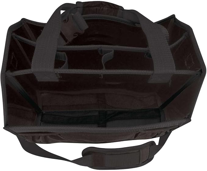 Country Pride Nylon Grooming Tote for Horses, Durable Mesh Bottom, Large Interior Compartments for Sprays and Bottles, Exterior Elastic Pockets, Detachable Padded Shoulder Strap,14"x12"x9" (Purple) - Image 4