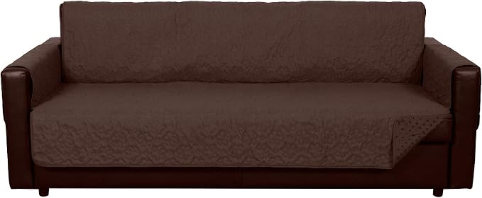 Furhaven Waterproof & Non-Slip XL Sofa/Couch Cover Protector for Dogs, Cats, & Children - Quilted Paw Print Living Room Furniture Cover - Espresso, X-Large Sofa - Image 3