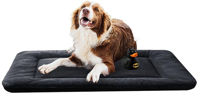 Dog Crate Pad Washable Dog Bed for Crate Large Cozy Mat 48-Inch Dark Gray | Ultra Soft Kennel Pad,Anti-Slip Bottom,Fits for Most Metal Crates,Comfortable Sleeping Pet Mat by VERZEY