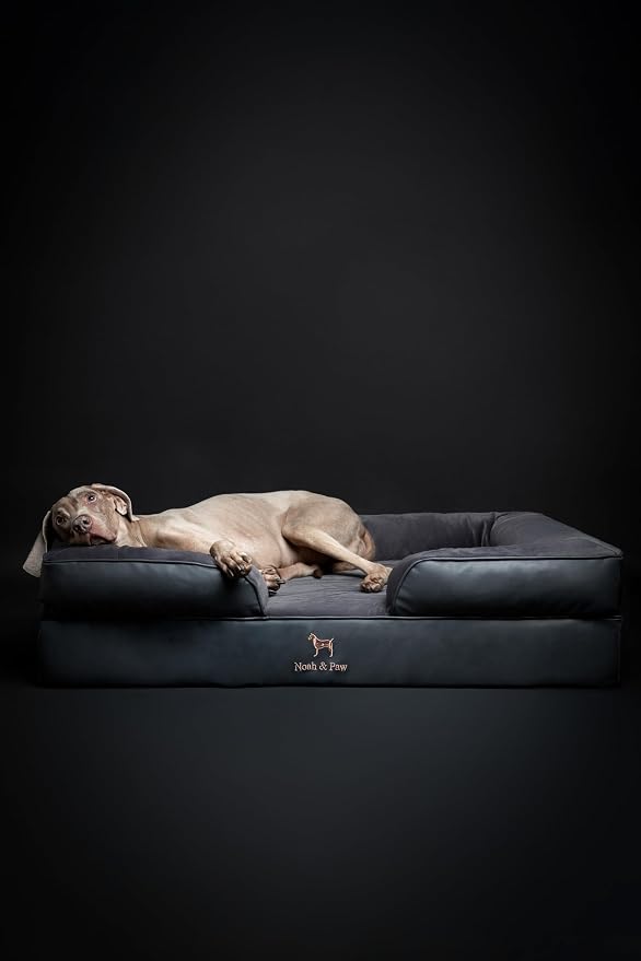 NOAH & PAW XL Dog Bed, 45x35x11 Inch, Orthopedic Large Dog Beds, Eggshell Memory Foam Infused with Cooling Gel, Inner Cover, Water Resistant, Machine Washable (Faux Leather) - Image 7
