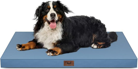 Outdoor Extra Large Dog Bed XXL for Giant Breed Dogs | Egg Crate Orthopedic Foam, Fits 48x30 Crates, TPU Waterproof Layer, Machine Washable 1680D Oxford Cover, Up to 110 lbs by TailStories