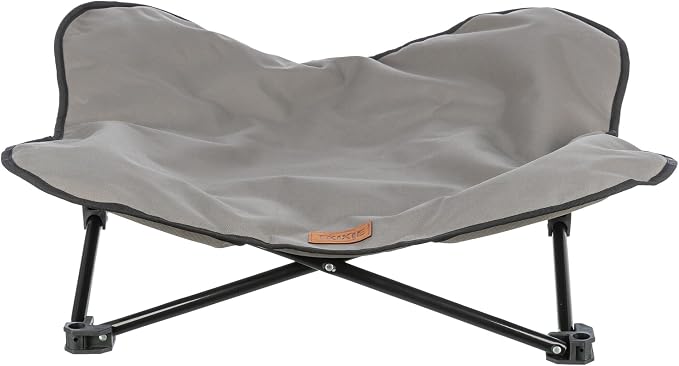 TRIXIE Camping Cot for Medium Dogs, Elevated Pet Travel Bed 34.6" x 34.6", Support Breeds up to 80 lbs, Portable Steel Frame Lounger with Cushioned Removable Topper, Foldable Design | Elevated Pet Travel Bed, Portable Steel Frame Lounger, Removable Top... by TRIXIE