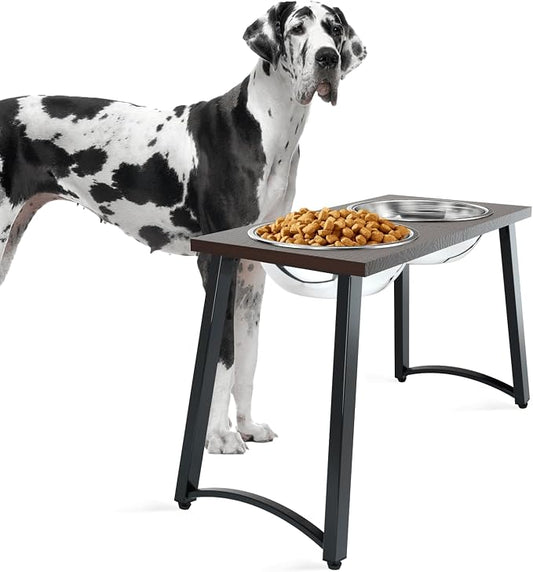 Elevated Dog Bowls for Extra Large Dogs with 2 X-Large Stainless Steel Dog Bowls -3000ML(100oz), 16.5" Tall Raised Dog Bowl Stand, Food & Water Bowls for Large Breed, Extra Large Dogs by TIDANT