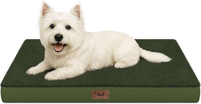 Waterproof Orthopedic Dog Crate Bed for Small Dogs & Cats | Egg Crate Foam, Fits 24x18 Crates, TPU Waterproof Layer, Machine Washable 1680D Oxford Cover, Small Pets Up to 20 lbs by TailStories