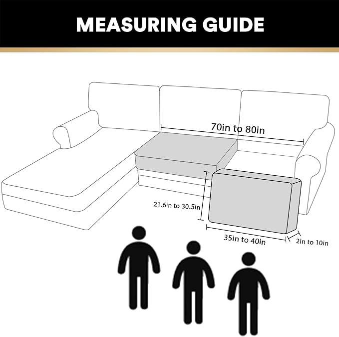 PrinceDeco Velvet Couch Cushion Cover Soft Stretch Cushion Slipcover for Chair Loveseat Sofa Cushion Furniture Protector Seat Cushion Sofa Cover Each Width Up to 40", Brown - Image 2
