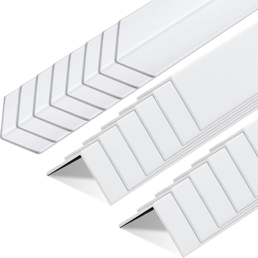 Sasylvia 20 Pcs 2-3/8 x 48 Inches Wall Corner Protector Guards, Avoid Scratching Scuffs, White Vinyl Corner Trim Molding, Easy to Install & Cleaning for Door Countertop Furniture Cabinet Protection by Sasylvia