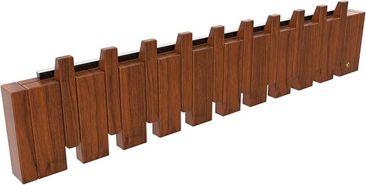 Wall Mounted Coat RackHooks Piano Key Hangers Natural Solid Wood Hanger Non-Woven Fabric Clothes Hangers for Closet, Kitchen, Bedroom, Bathroom, Entryway (Led Walnut, 10 Hooks) by MurphyBedKitMattresFrame