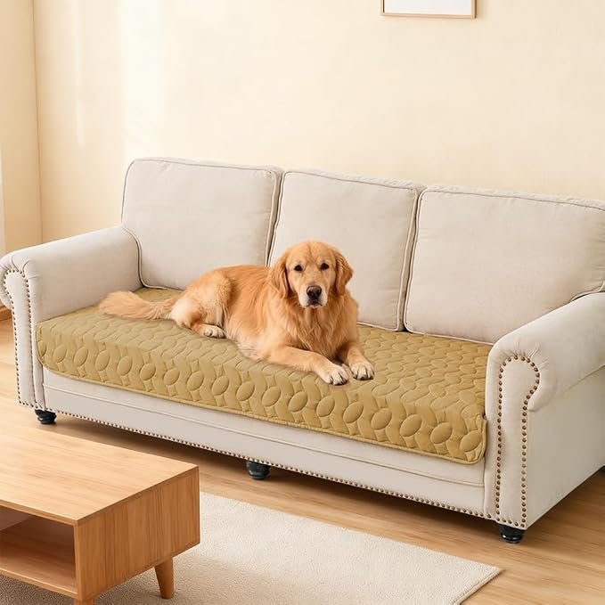Ameritex Waterproof Pet Bed Cover Anti-Slip Dog Bed Blanket for Sofa and Furniture Waterproof New Pattern Design (Sand, 30x53 Inch (Pack of 1)) - Image 6