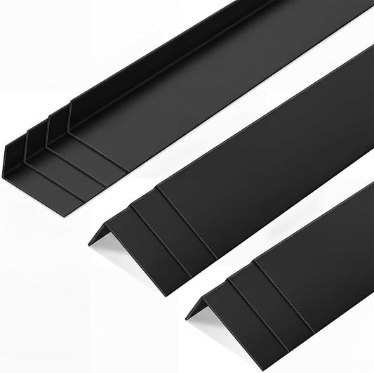 Sasylvia 10 Pcs 3/8 x 1-1/4 x 36 inch Wall Corner Protector Guards, Avoid Scratching Scuffs, Black Vinyl Corner Trim Molding, Easy Install & Cleaning for Door Countertop Furniture Cabinet Protection by Sasylvia