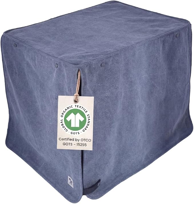 Molly Mutt Dragonstone Dog Crate Cover, GOTS-Certified 100% Organic Cotton Canvas Cover for Dog or Puppy Kennel and Cage, Washable, Free of Harmful Chemicals, Small, Fits 24"x18"x21" Crate by MollyMutt