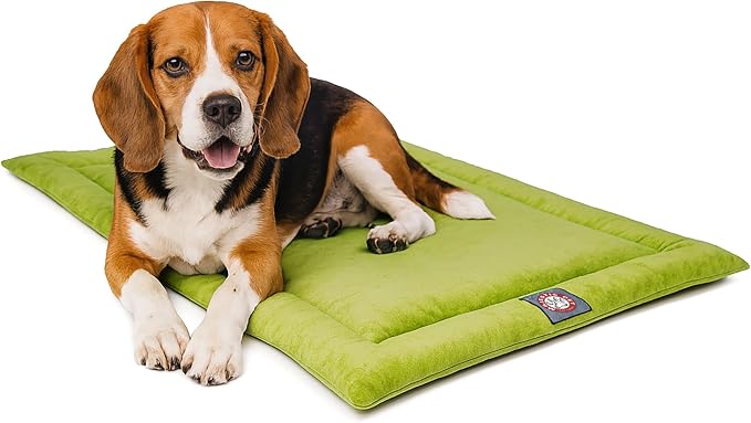 Majestic Pet Orthopedic Memory Foam Dog Crate Mat - Plush Pet Bed Pad for Crates & Kennels | USA Crafted | 36"x23" Villa Apple by MajesticPet