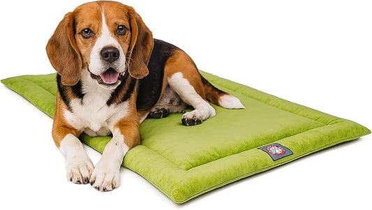 Majestic Pet Orthopedic Memory Foam Dog Crate Mat - Plush Pet Bed Pad for Crates & Kennels | USA Crafted | 36"x23" Villa Apple by MajesticPet