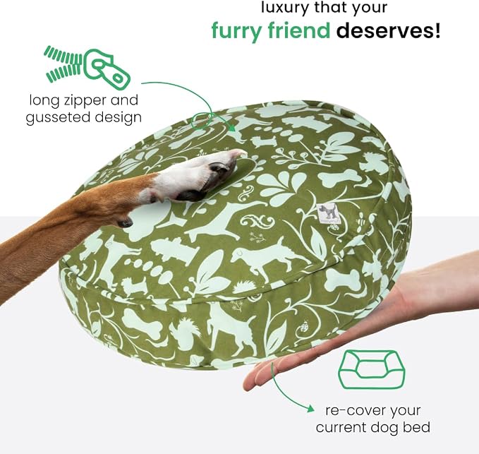 Molly Mutt Amarillo by Morning Dog Bed Duvet Cover, GOTS-Certified 100% Organic Cotton Canvas Cover for Dog, Puppy, or Cat Bed, Durable, Washable, and Free of Harmful Chemicals, Round, 36"x5" - Image 5
