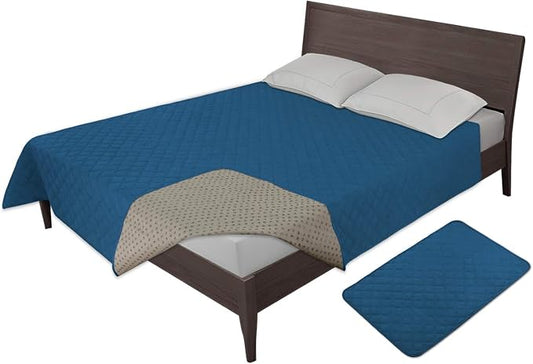 Easy-Going 100% Waterproof Dog Bed Cover, Non-Slip Pet Blanket for Furniture, Washable Couch Cover, Repleasement Sofa Cover (120X82 in,Peacock Blue) by Easy-Going