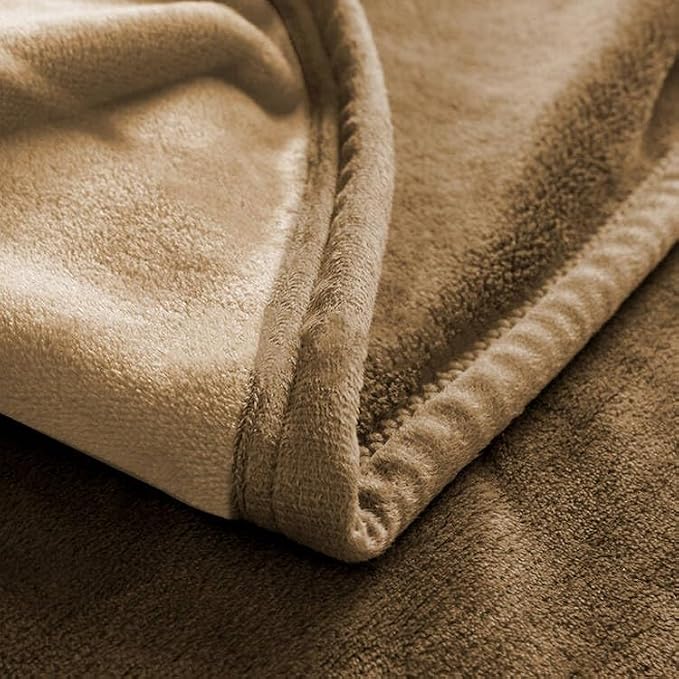 Waterproof Reversible King Bed Blanket 90"x80" Brown/Tan, Leakproof Throw | Waterproof Washable Soft for bed - Image 2