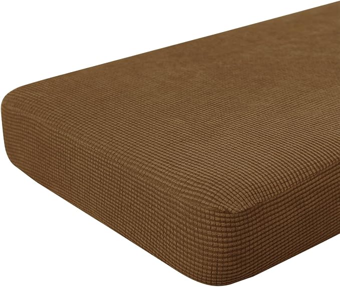 Hokway Couch Cushion Covers Stretch Cushion Covers Sofa Seat Cushion Slipcover Cushion Protector(Coffee, Large) by Hokway