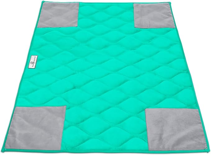 Paw Inspired PopCorner Washable Fleece Cage Liners, C&C 2x3, Green | Reinforced Corners, Super Absorbent Mat, Bedding, Waterproof Bottom, Guinea Pigs, Ferrets, Rabbits, Hamsters, Small Animals by HOME