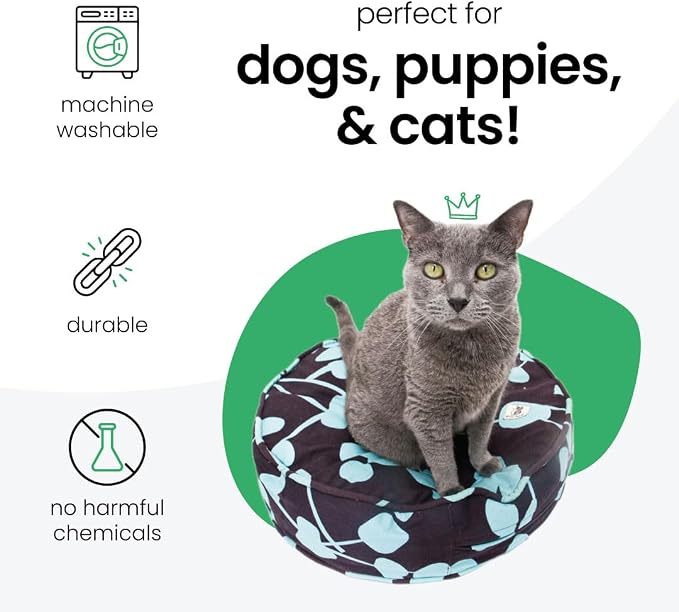 Molly Mutt Petite Dog Duvet Cover - Round - Your Hand in Mine Print - Measures 20’’ x 4’’ - 100% Cotton - Durable - Breathable - Sustainable - Machine Washable Dog Bed Cover - Pre-Shrunk - Image 3