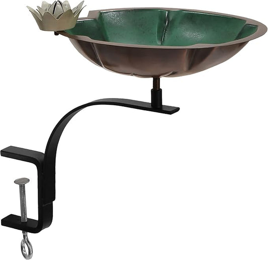 Achla Designs Lilypad Birdbath with Rail Mount Bracket by ACHLADesignsHomeGarden