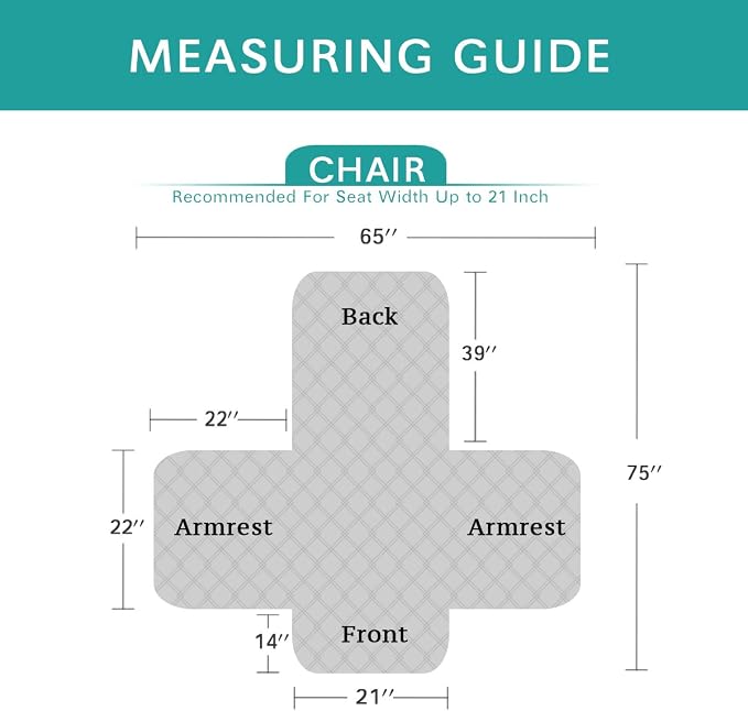 Turquoize 100% Waterproof Chair Covers for Living Room Couch Cover for Pets Chair Protector Sofa Cover for Dogs Non-Slip Sofa Protector Furniture Cover for Dogs, Kids, Cats (Chair, Beige) - Image 6