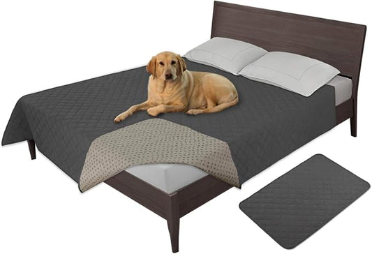 Easy-Going 100% Waterproof Dog Bed Cover, Non-Slip Pet Blanket for Furniture, Washable Couch Cover, Repleasement Sofa Cover (120X82 in,Dark Gray) by Easy-Going