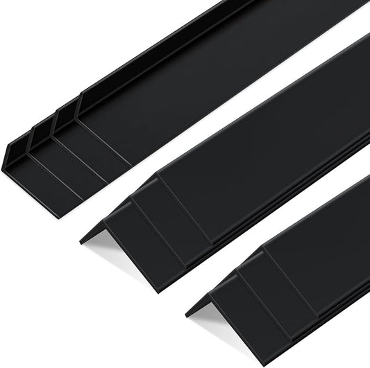 Sasylvia 10 Pcs 2 x 1 x 48 Inches Wall Corner Protector Guards, Avoid Scratching Scuffs, Black Vinyl Corner Trim Molding, Easy Install & Cleaning for Door Countertop Furniture Cabinet Protection by Sasylvia