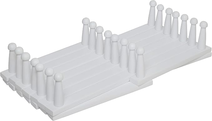 SKOLOO Accordion Wall Hanger with 22 Hooks, Modern Expandable Coat Rack Hat Rack for Wall, Solid Wooden, White - Image 6