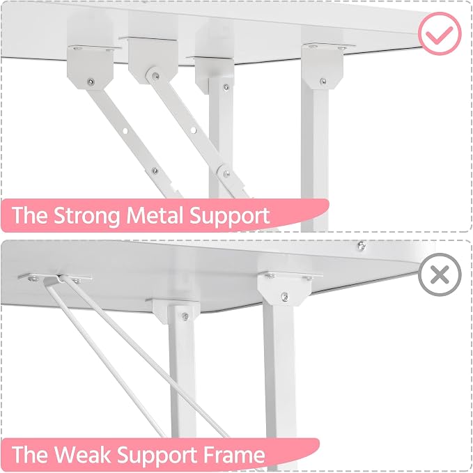 Yaheetech 36'' Dog Grooming Table, Adjustable Pet Foldable Grooming Table w/Double Loops/Mesh Tray Maximum Capacity Up to 220lbs, Pink - Image 7