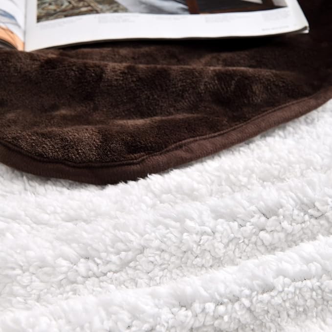 Waterproof Blanket for Bed Couch Sofa, Soft Liquid Pee Proof Pet Blanket for Dog Puppy Cat, Reversible Sherpa Fleece Furniture Protector (Brown, 50x60 inches) - Image 6