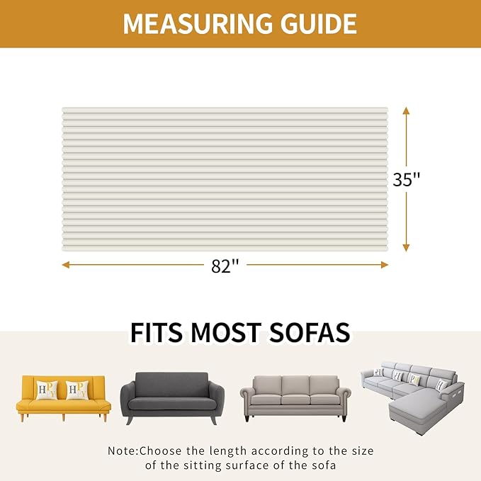 Deep Dream Waterproof Couch Cover for Dogs, Non Slip Pet Couch Covers for Sofa, Soft Faux Fur Sofa Cover, Washable Furniture Protector for 3 Cushion Couch (Off White, 35" x 82") - Image 5