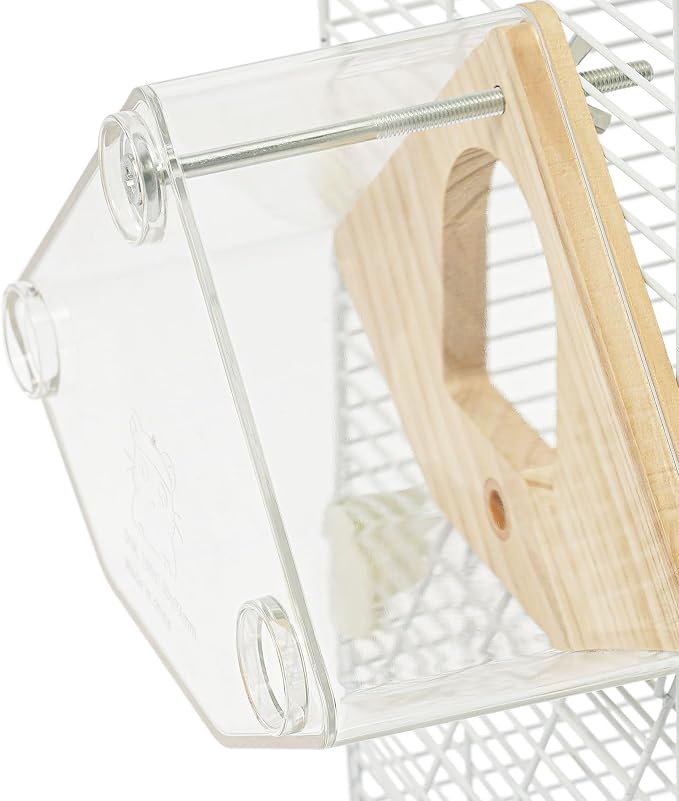 2-Door Wrought Iron Bird Cage Parakeet Cage with Roof, Parrot Cage Pet Birds Flight Cage w/Nest, Interactive Birdcages Bird House Travel Cage for 4-6 Small Birds (30" H, Iron Mesh w/Roof-A) - Image 6