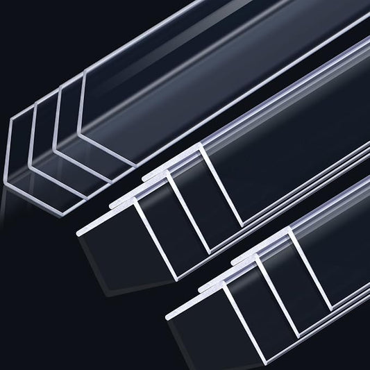 Sasylvia 10 Pcs 1-1/2 x 48 Inches Wall Corner Protector Guards, Clear Avoid Scratching Scuffs, Vinyl Corner Trim Molding, Easy Install & Cleaning for Door Countertop Furniture Cabinet Protection by Sasylvia