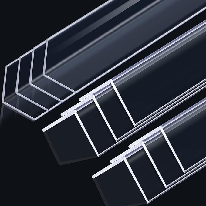 Sasylvia 10 Pcs Wall Corner Protector Guards, 1-1/8 x 36 Inches, Avoid Scratching Scuffs, Vinyl Corner Trim Molding, Ease Install and Cleaning for Door Countertop Furniture Cabinet Protection(Clear) by Sasylvia