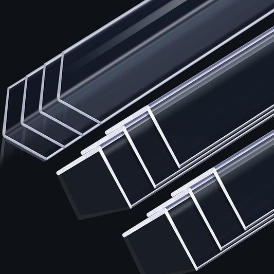 Sasylvia 10 Pcs Wall Corner Protector Guards, Avoid Scratching Scuffs, 1 x 36 Inches Vinyl Corner Trim Molding, Ease Install & Cleaning for Door Countertop Furniture Cabinet Protection, Clear by Sasylvia