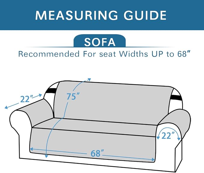 H.VERSAILTEX 100% Waterproof Sofa Slipcover Washable Sofa Cover Non-Slip Couch Cover for 3 Cushion Cover Furniture Protector for Pets Couch Slipcovers with Puppy Paw Silicone Backing (Sofa, Navy) - Image 3