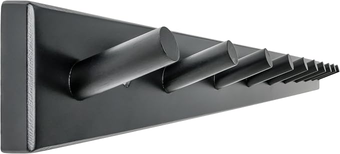WEBI Coat Rack Wall Mounted,10 Hooks,38" Long Coat Hanger Wall Mount,Bamboo Peg Rail Hat Rack for Wall,Caps,Jacket,Clothes,Black by WEBI